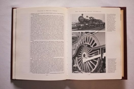 In these black-and-white photographs on page 139 of The Railways of Britain by Jack Simmons are two examples of passenger steam locomotives, the Midland Railway compound 4-4-0 No. 1000 built in 1901 and the Great Northern Railway 4-2-2 No. 1 built in 1870. 