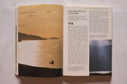 Double-page spread in Wild Ireland contains an idyllic shot of Killary Harbour between the Connemara Highlands and the Partry Mountains. 