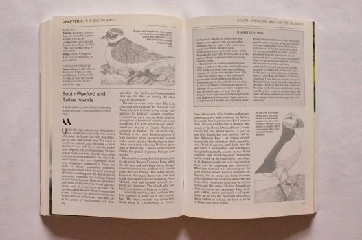Double-page spread has advice on Rights of Way and illustrations of birds found in South Wexford and the Saltee Islands.