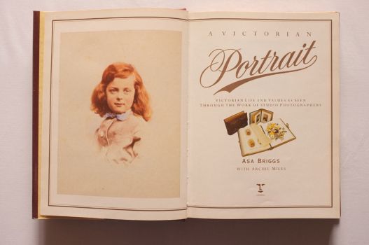 The frontispiece and title page of A Victorian Portrait.