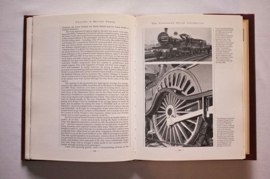 In these black-and-white photographs on page 139 of The Railways of Britain by Jack Simmons are two examples of passenger steam locomotives, the Midland Railway compound 4-4-0 No. 1000 built in 1901 and the Great Northern Railway 4-2-2 No. 1 built in 1870.