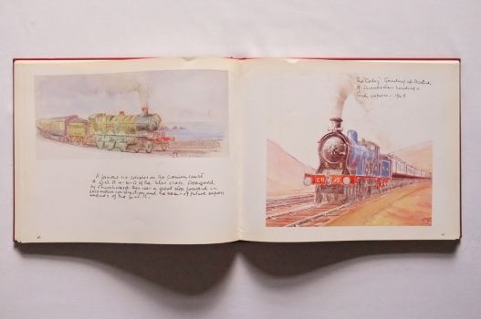 Double-page excerpt from Chapter 6 with illustrations of two locomotives.