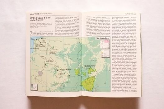 Illustrated map of North-East France describing Cote d’Opale & Baie de la Somme.
