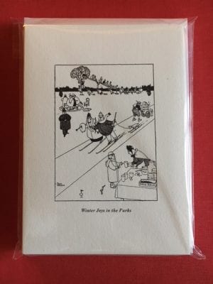 Photo of packet of humorous Christmas cards.