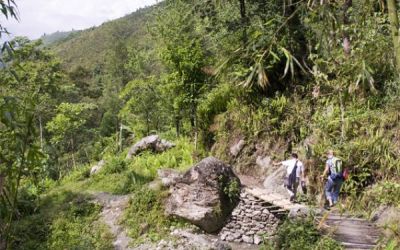 Jiwan and Liz negotiate the path to Barranumber